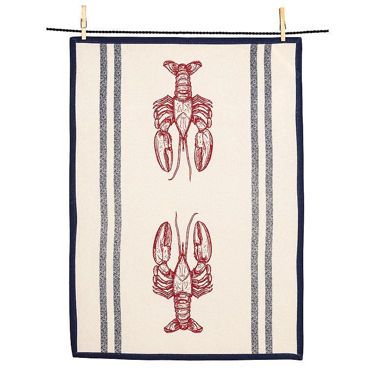 Striped Lobster Tea Towel